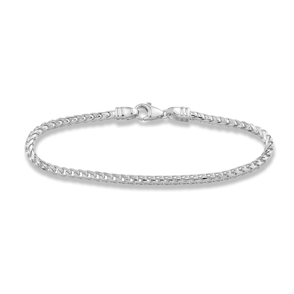 Round 3.6mm Franco Chain Bracelet 14K White Gold 8.5" gAoseuYO Round 3.6mm Franco Chain Bracelet 14K White Gold 8.5" gAoseuYO