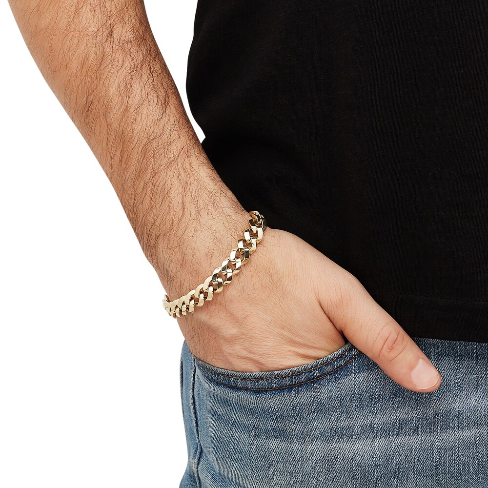 Italia D\'Oro Men\'s Monaco Chain Bracelet 14K Yellow Gold 8.5\" gFWjIwFq Italia D\'Oro Men\'s Monaco Chain Bracelet 14K Yellow Gold 8.5\" gFWjIwFq