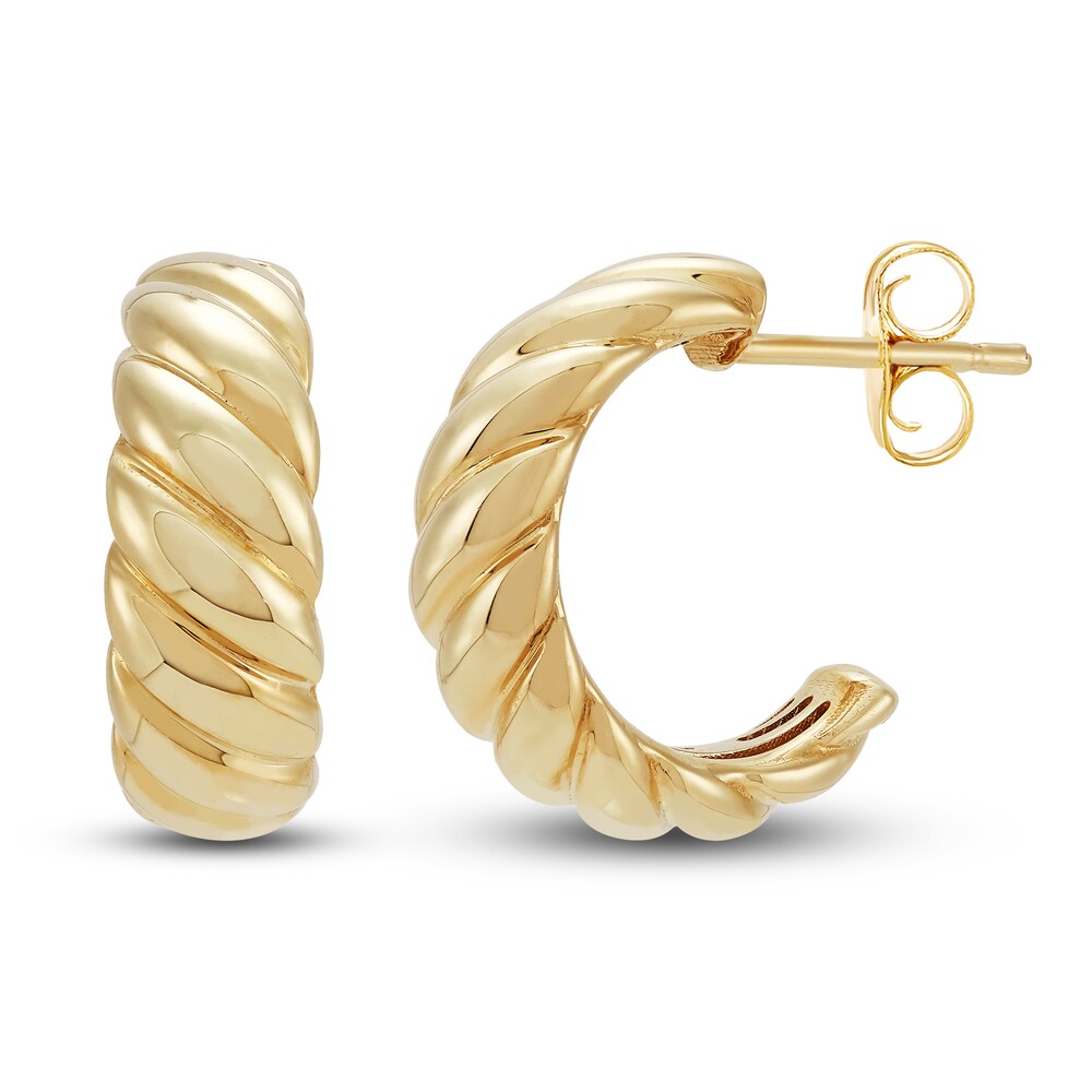 Hollow Hoop Earrings 10K Yellow Gold 16mm gfPP0Whw Hollow Hoop Earrings 10K Yellow Gold 16mm gfPP0Whw