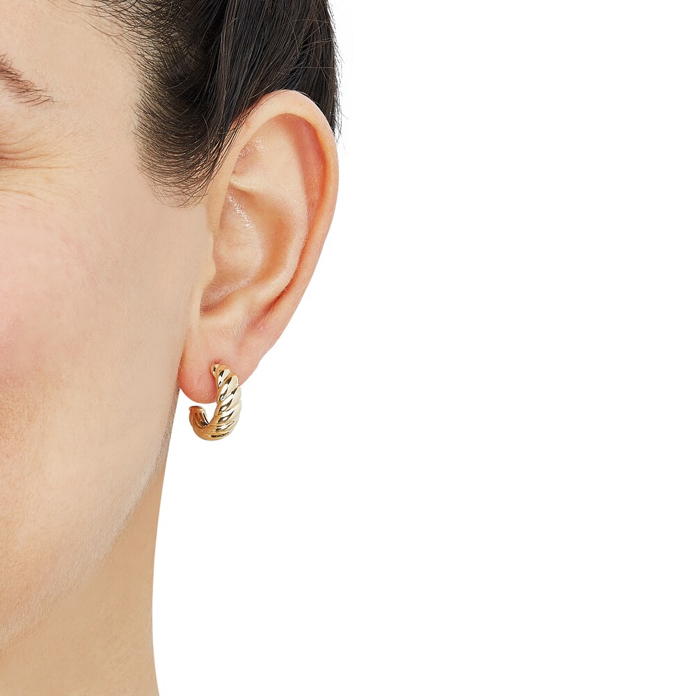 Hollow Hoop Earrings 10K Yellow Gold 16mm gfPP0Whw Hollow Hoop Earrings 10K Yellow Gold 16mm gfPP0Whw