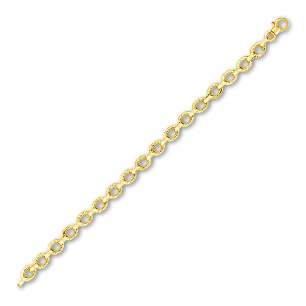 Link Bracelet 14K Yellow Gold 8" gsZxFLnC Link Bracelet 14K Yellow Gold 8" gsZxFLnC