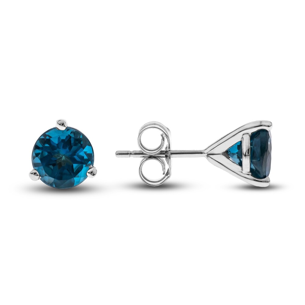 Natural Blue Topaz Martini Stud Earrings 14K White Gold gvmIKJB7 Natural Blue Topaz Martini Stud Earrings 14K White Gold gvmIKJB7