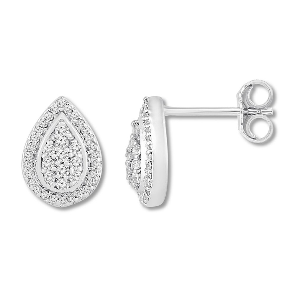 Diamond Earrings 1/4 carat tw Round Sterling Silver hXdCm4NT Diamond Earrings 1/4 carat tw Round Sterling Silver hXdCm4NT