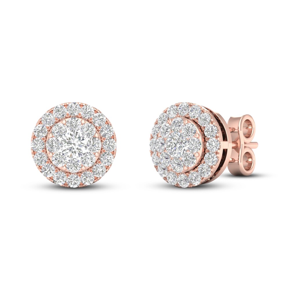 Diamond Stud Earrings 1/2 ct tw Round 10K Rose Gold hbTqmNd6 Diamond Stud Earrings 1/2 ct tw Round 10K Rose Gold hbTqmNd6