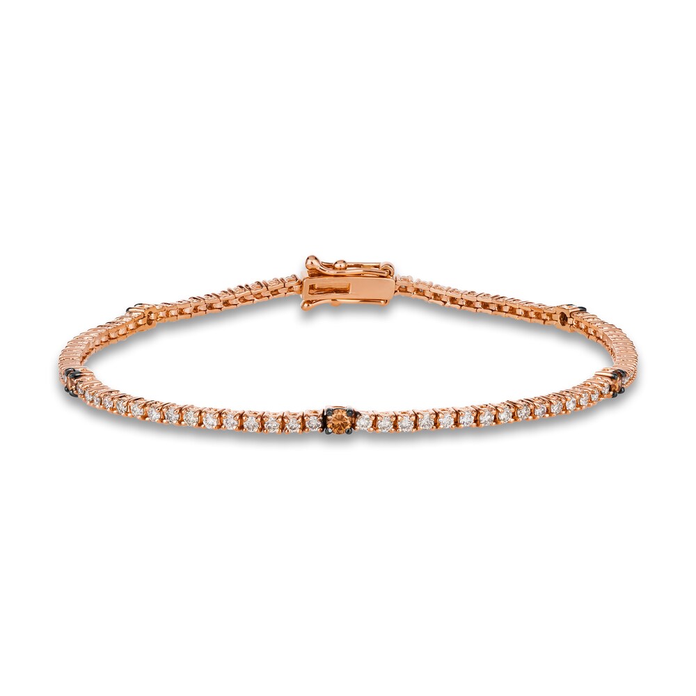 Le Vian Diamond Bracelet 1-1/2 ct tw Round 14K Strawberry Gold 7.25" hcbHiaw1 Le Vian Diamond Bracelet 1-1/2 ct tw Round 14K Strawberry Gold 7.25" hcbHiaw1