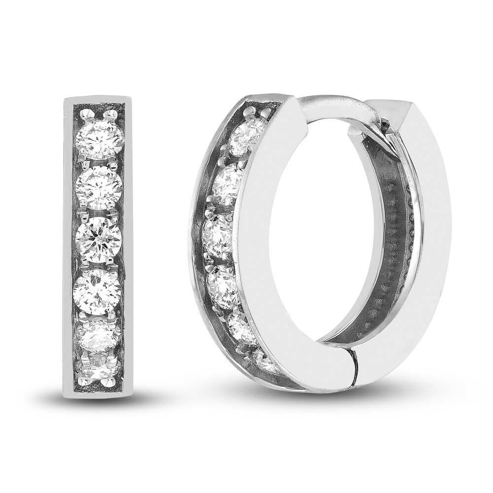 Diamond Huggie Earrings 1/8 ct tw Round 14K White Gold 10mm hcuW5ro9 Diamond Huggie Earrings 1/8 ct tw Round 14K White Gold 10mm hcuW5ro9