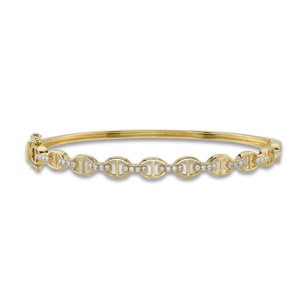 Shy Creation Diamond Bangle Bracelet 1/3 ct tw Round 14K Yellow Gold SC55023424ZS hiaHpTp8 Shy Creation Diamond Bangle Bracelet 1/3 ct tw Round 14K Yellow Gold SC55023424ZS hiaHpTp8
