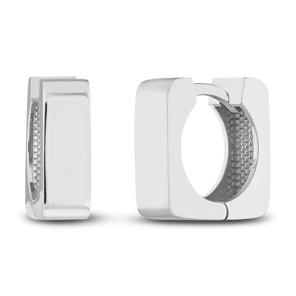 Square Huggie Earrings 14K White Gold hk6nAJNV Square Huggie Earrings 14K White Gold hk6nAJNV