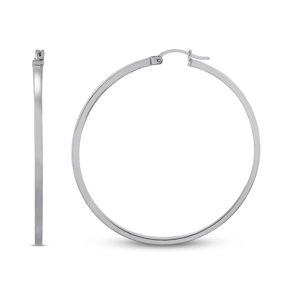 Square Hoop Tube Earrings Sterling Silver hkEft7mf Square Hoop Tube Earrings Sterling Silver hkEft7mf