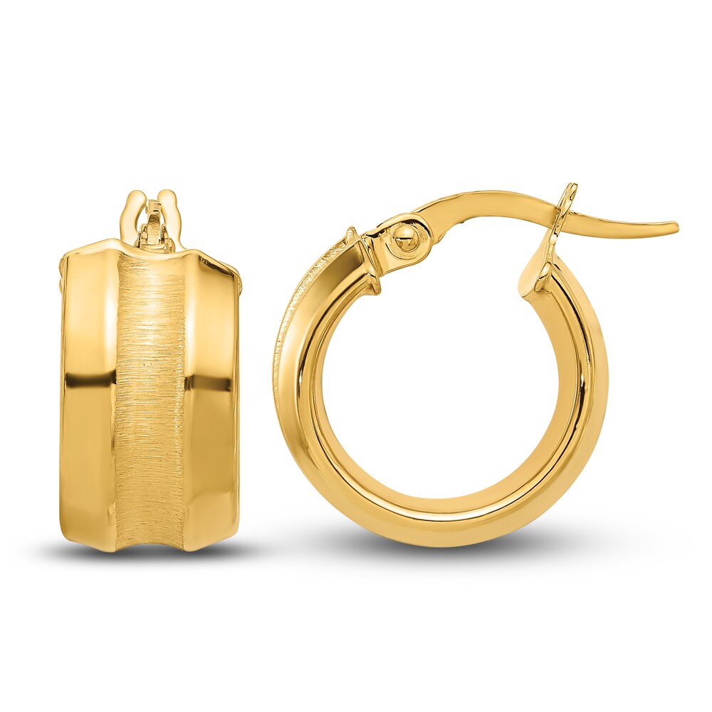 Polished Hoop Earrings 14K Yellow Gold 16mm hnPVqmAL Polished Hoop Earrings 14K Yellow Gold 16mm hnPVqmAL