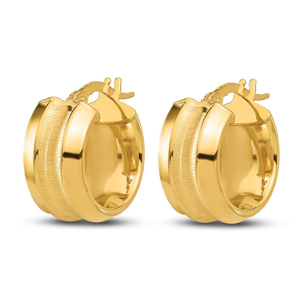 Polished Hoop Earrings 14K Yellow Gold 16mm hnPVqmAL Polished Hoop Earrings 14K Yellow Gold 16mm hnPVqmAL