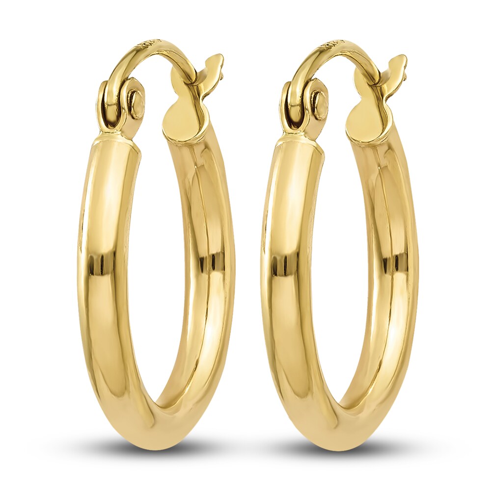 Tube Hoop Earrings 10K Yellow Gold i6bQJBuU Tube Hoop Earrings 10K Yellow Gold i6bQJBuU
