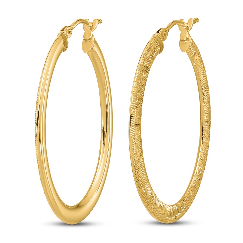 Textured Oval Hoop Earrings 14K Yellow Gold iDzSUcp4 Textured Oval Hoop Earrings 14K Yellow Gold iDzSUcp4
