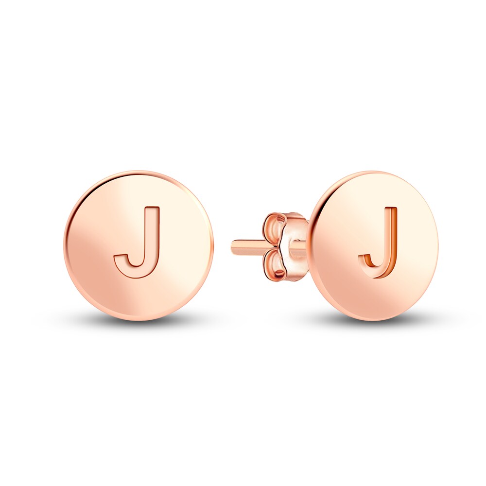 Juliette Maison Initial Stud Earrings 10K Rose Gold iLpEc15R Juliette Maison Initial Stud Earrings 10K Rose Gold iLpEc15R