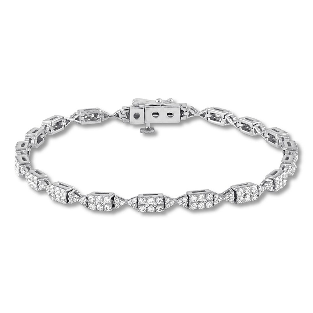 Diamond Bracelet 2 carats tw Round 14K White Gold iRF2iMps Diamond Bracelet 2 carats tw Round 14K White Gold iRF2iMps