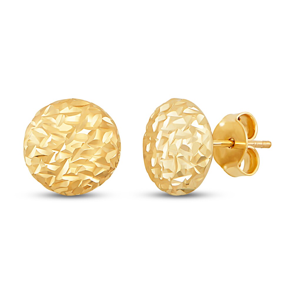Italia D'Oro Flat Bead Stud Earrings 14K Yellow Gold it07ZxQ5 Italia D'Oro Flat Bead Stud Earrings 14K Yellow Gold it07ZxQ5