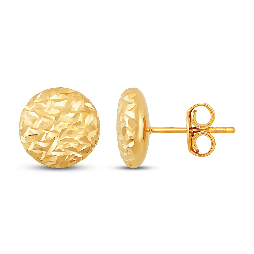 Italia D\'Oro Flat Bead Stud Earrings 14K Yellow Gold it07ZxQ5 Italia D\'Oro Flat Bead Stud Earrings 14K Yellow Gold it07ZxQ5