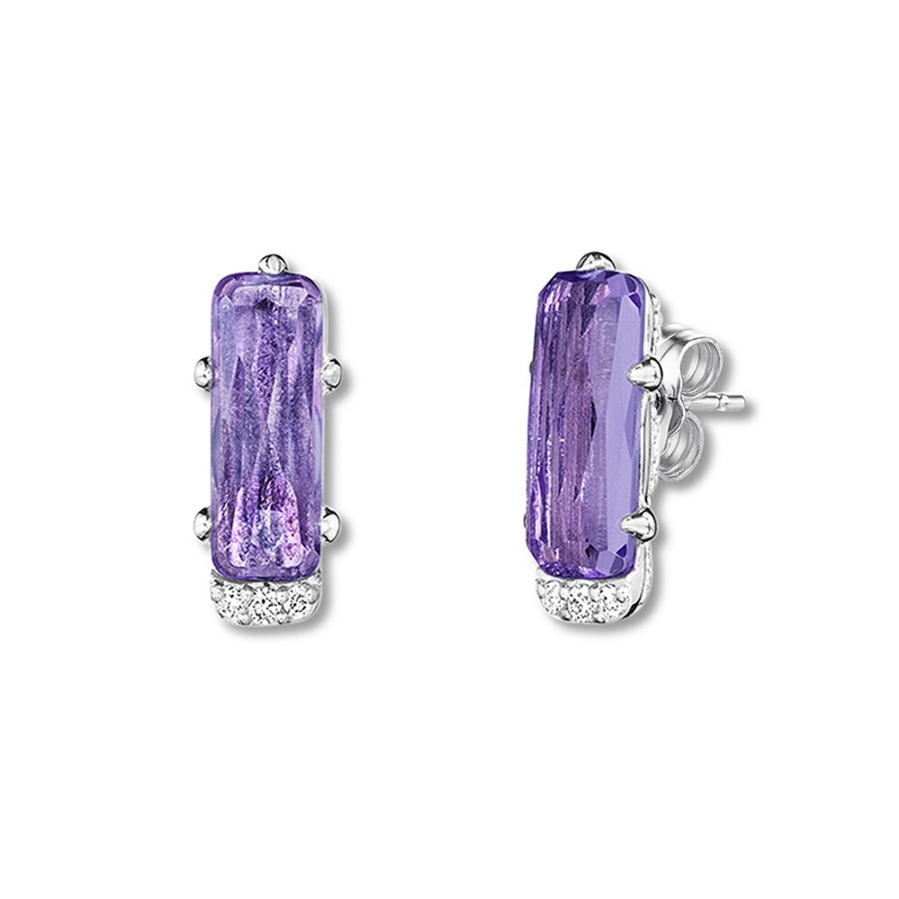 Tacori Amethyst Earrings Diamond Accents Sterling Silver ixYYLlBO Tacori Amethyst Earrings Diamond Accents Sterling Silver ixYYLlBO