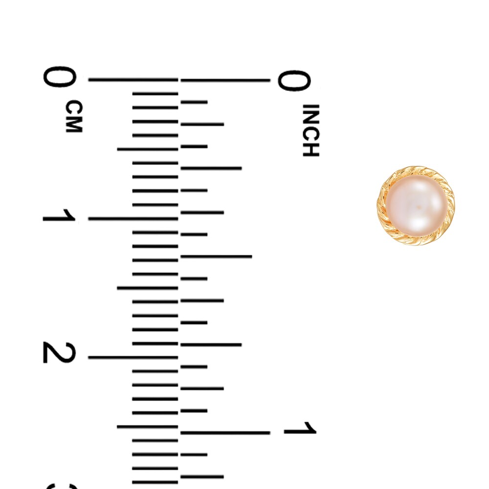 Pink Cultured Freshwater Pearl Stud Earrings 14K Yellow Gold jRw8NUH7 Pink Cultured Freshwater Pearl Stud Earrings 14K Yellow Gold jRw8NUH7