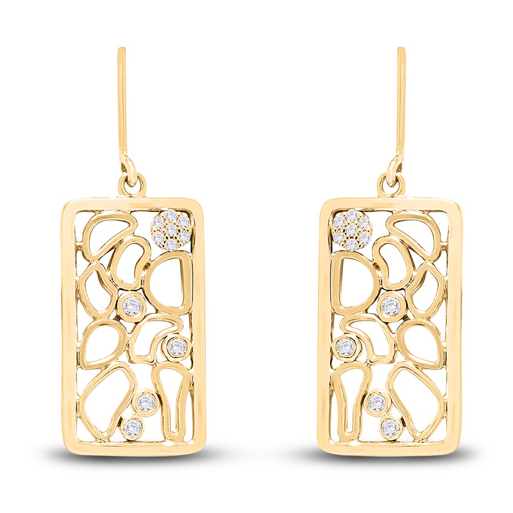 Diamond Drop Earrings 1/8 ct tw Round 10K Yellow Gold jWo7cquf Diamond Drop Earrings 1/8 ct tw Round 10K Yellow Gold jWo7cquf