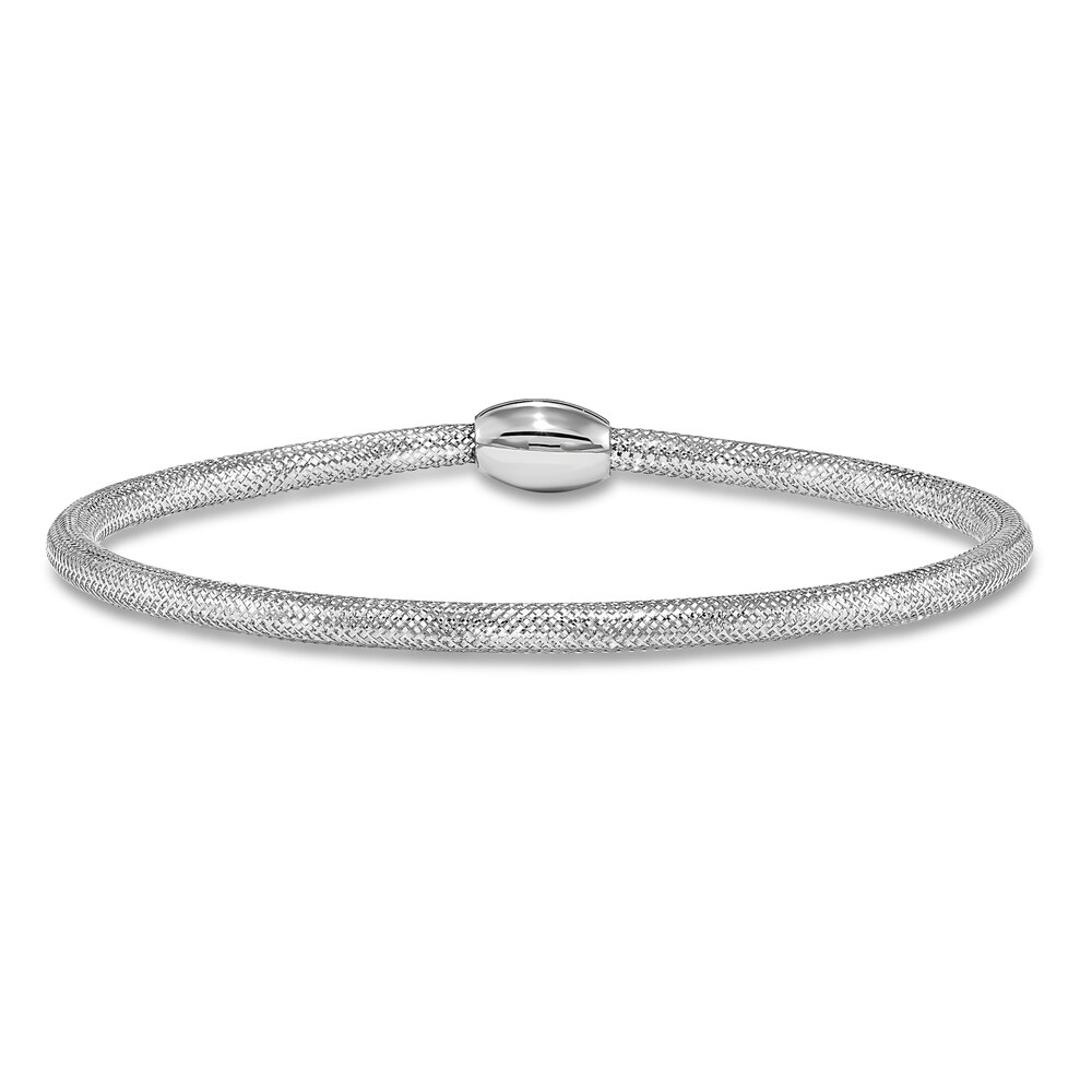 Polished Mesh Stretch Bracelet 14K White Gold jX5PDmrD Polished Mesh Stretch Bracelet 14K White Gold jX5PDmrD