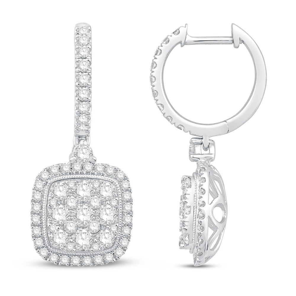 Diamond Dangle Earrings 1-3/4 ct tw Round 14K White Gold jdUsWPqV Diamond Dangle Earrings 1-3/4 ct tw Round 14K White Gold jdUsWPqV