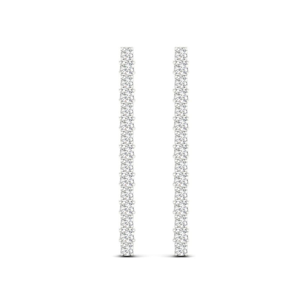 Lab-Created Diamond Drop Earrings 2 ct tw Round 14K White Gold jrDSC4fc Lab-Created Diamond Drop Earrings 2 ct tw Round 14K White Gold jrDSC4fc