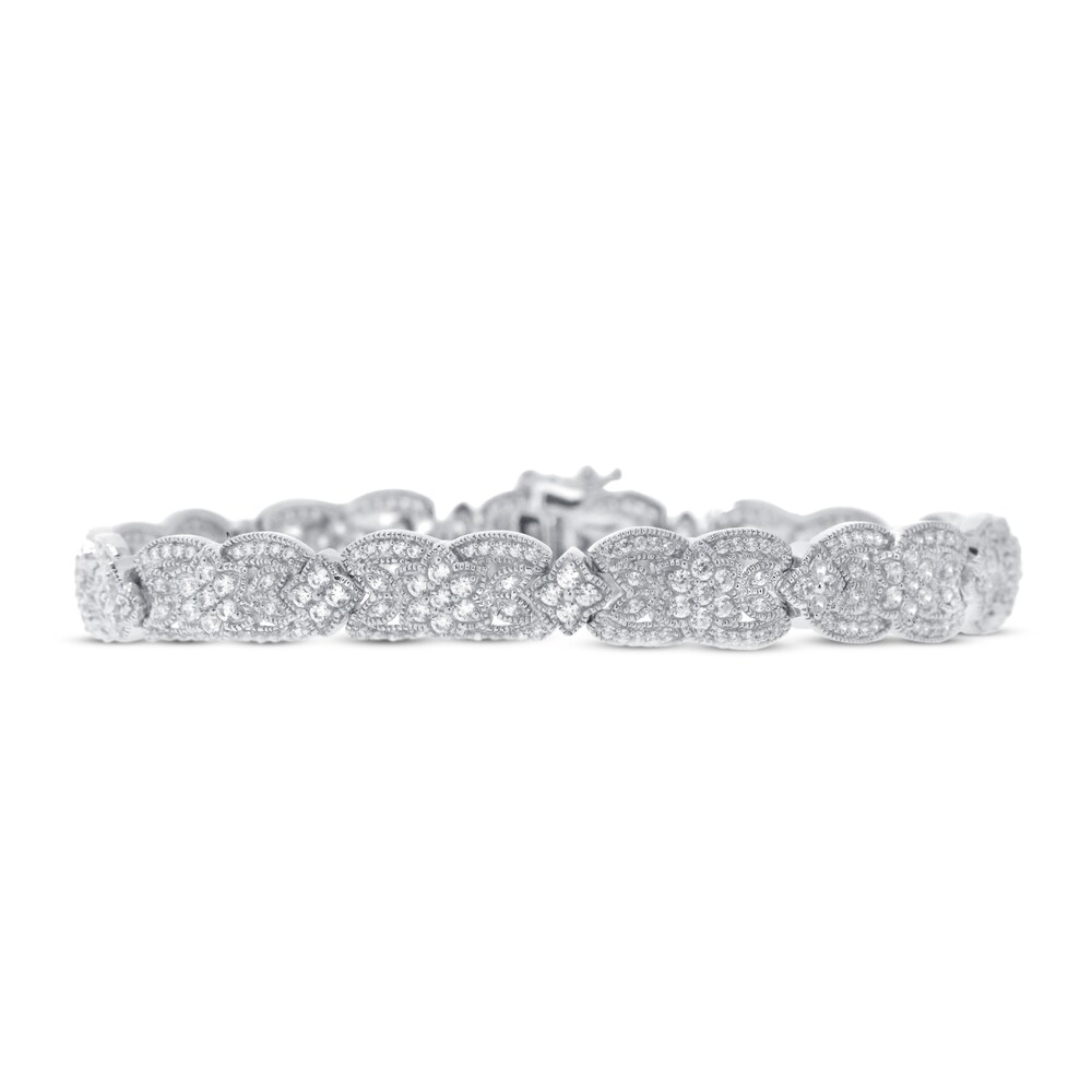 Diamond Bracelet 3 ct tw Round 14K White Gold k6AaNGxk
