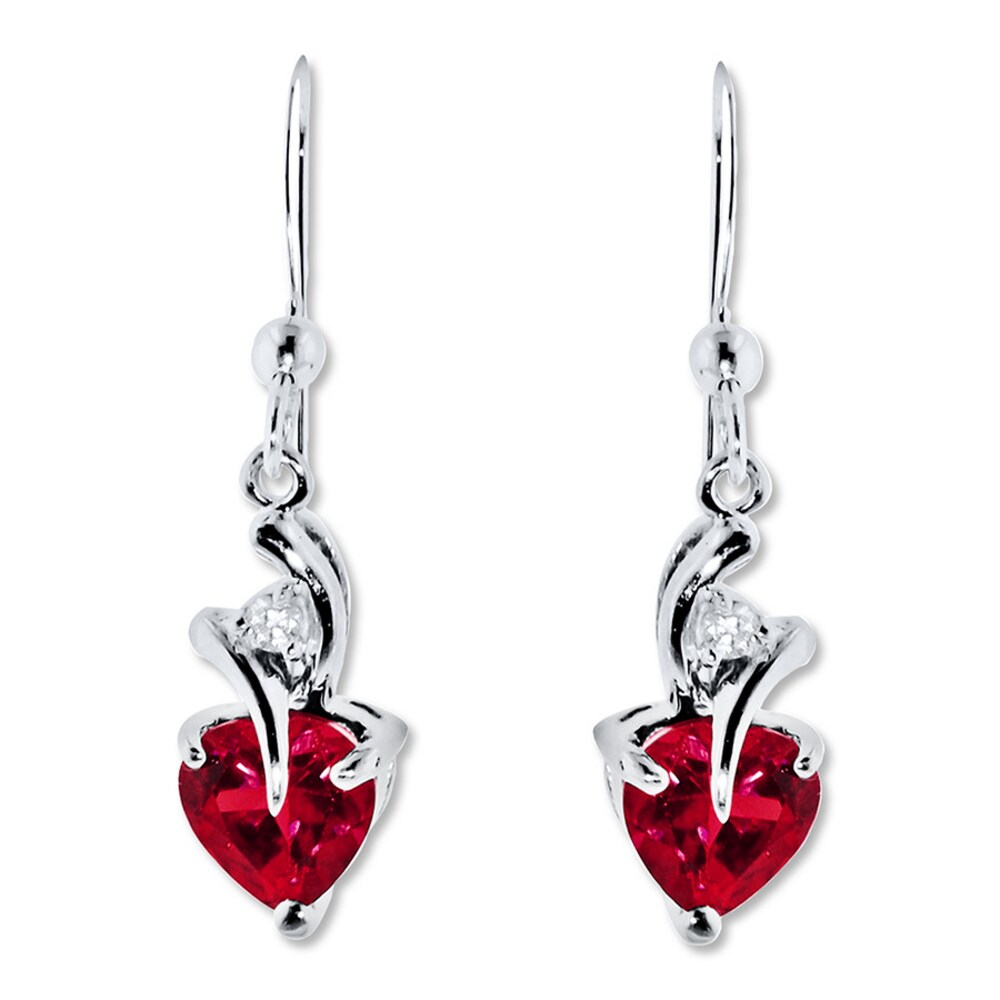 Lab-Created Ruby Earrings Lab-Created Sapphires Sterling Silver k98c1KQ2 Lab-Created Ruby Earrings Lab-Created Sapphires Sterling Silver k98c1KQ2