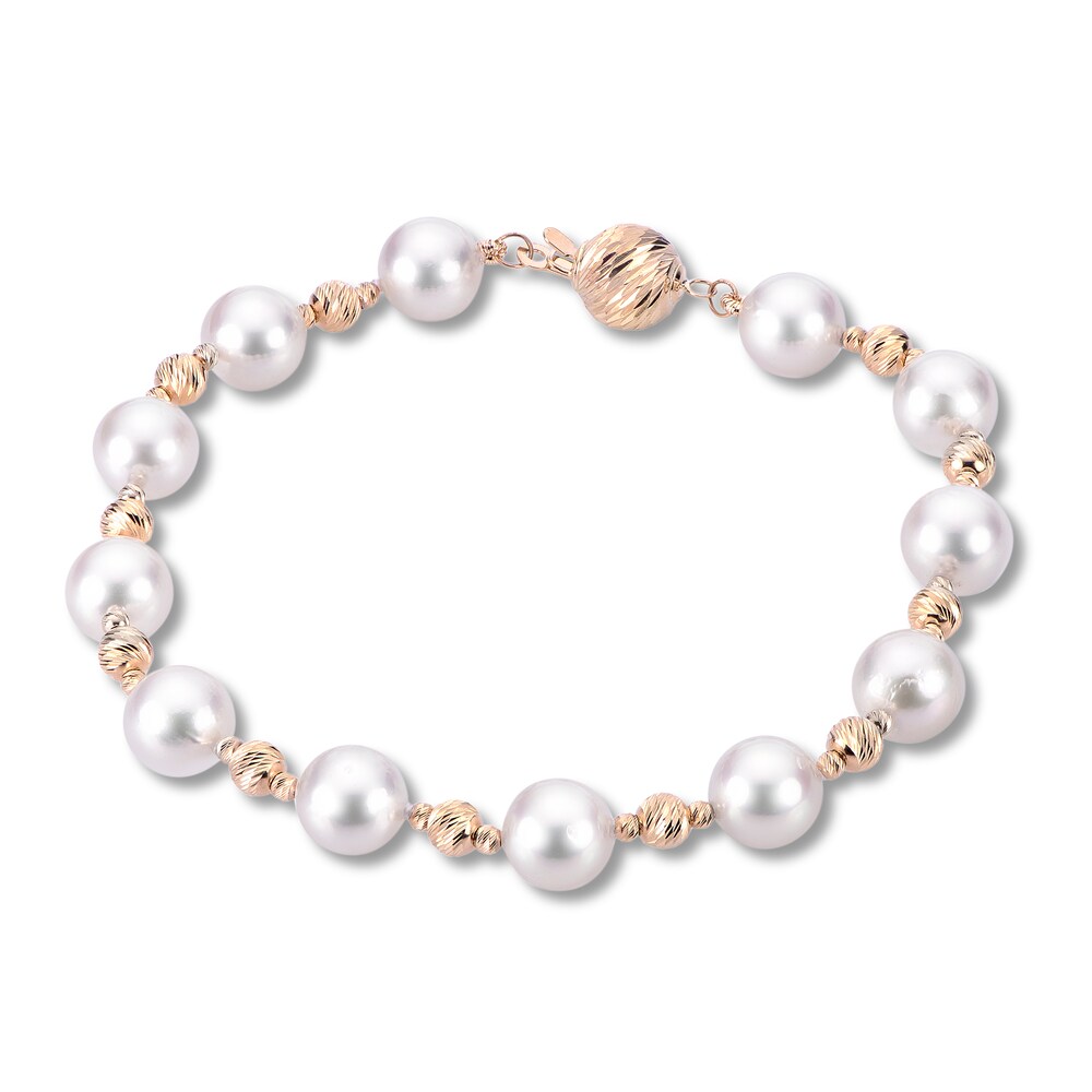 Cultured Akoya Pearl Bracelet 14K Yellow Gold k9Hi3t7k Cultured Akoya Pearl Bracelet 14K Yellow Gold k9Hi3t7k