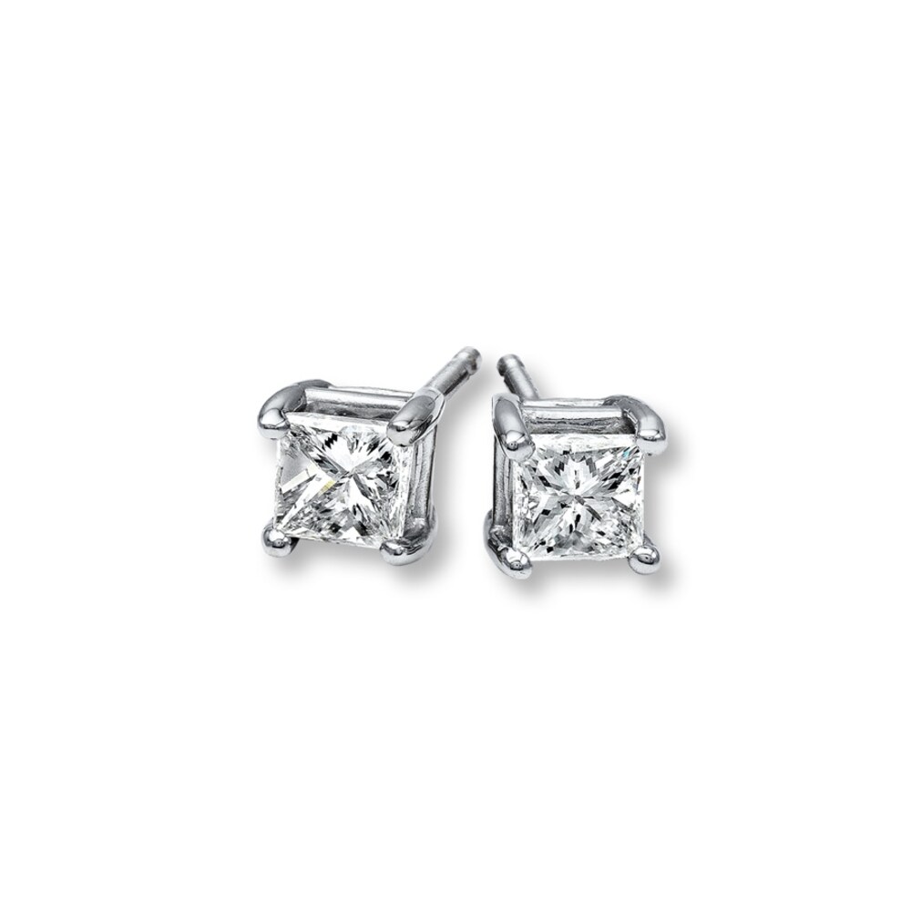 Diamond Earrings 1/2 ct tw Princess-cut 14K White Gold (I2/I) kGXqb0x7 Diamond Earrings 1/2 ct tw Princess-cut 14K White Gold (I2/I) kGXqb0x7