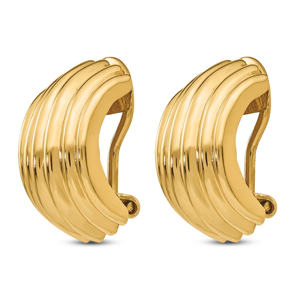 Clip-On Ball Hoop Earrings 14K Yellow Gold kRWPbnZ1 Clip-On Ball Hoop Earrings 14K Yellow Gold kRWPbnZ1