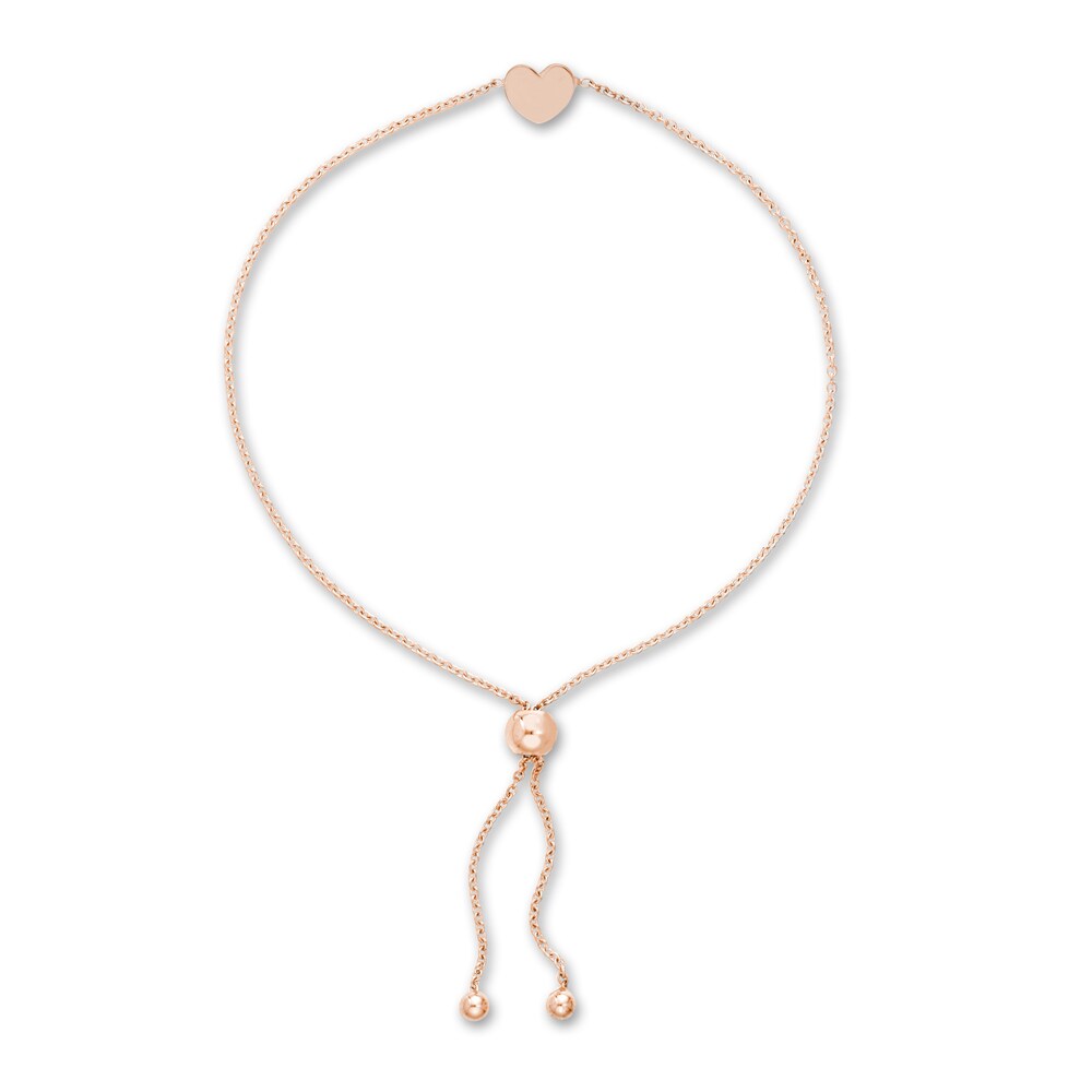 Heart Center Bolo Bracelet 14K Rose Gold kTdhNgUC Heart Center Bolo Bracelet 14K Rose Gold kTdhNgUC