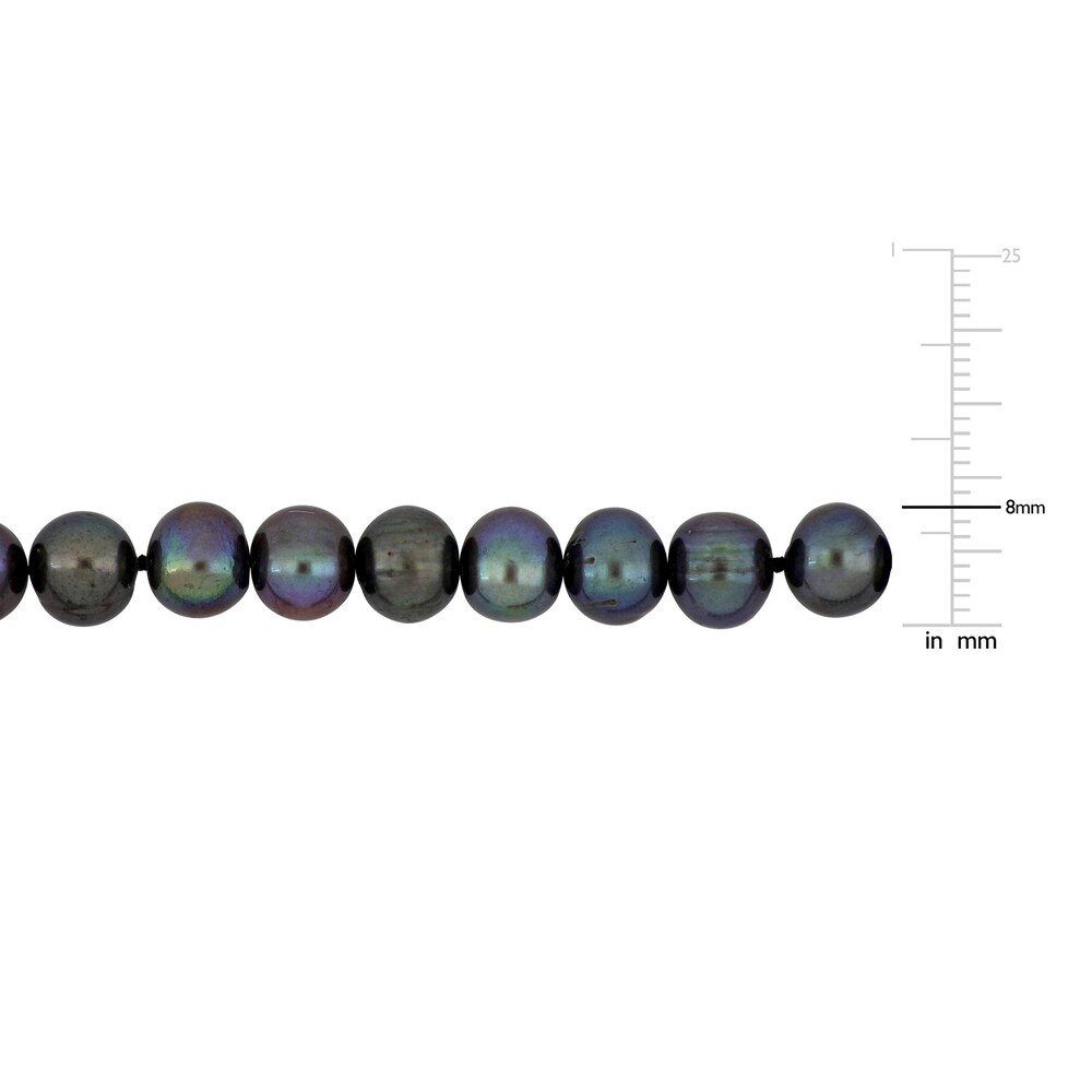 Men\'s Black Cultured Freshwater Pearl Bracelet Sterling Silver 9\" kUozDoLE Men\'s Black Cultured Freshwater Pearl Bracelet Sterling Silver 9\" kUozDoLE