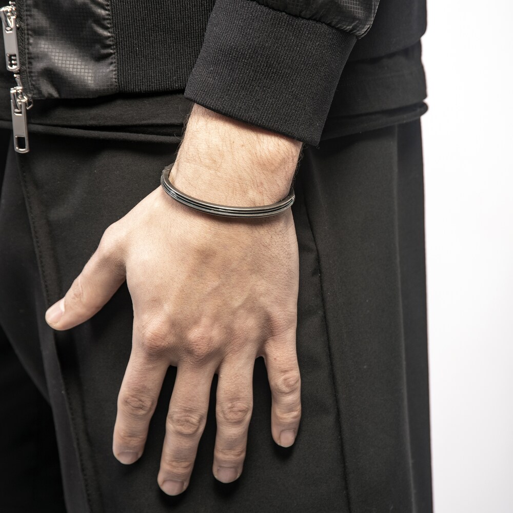 Marco Dal Maso Men\'s Acies Thin Bangle Bracelet Green Enamel Sterling Silver 7\" kXC6KniS Marco Dal Maso Men\'s Acies Thin Bangle Bracelet Green Enamel Sterling Silver 7\" kXC6KniS