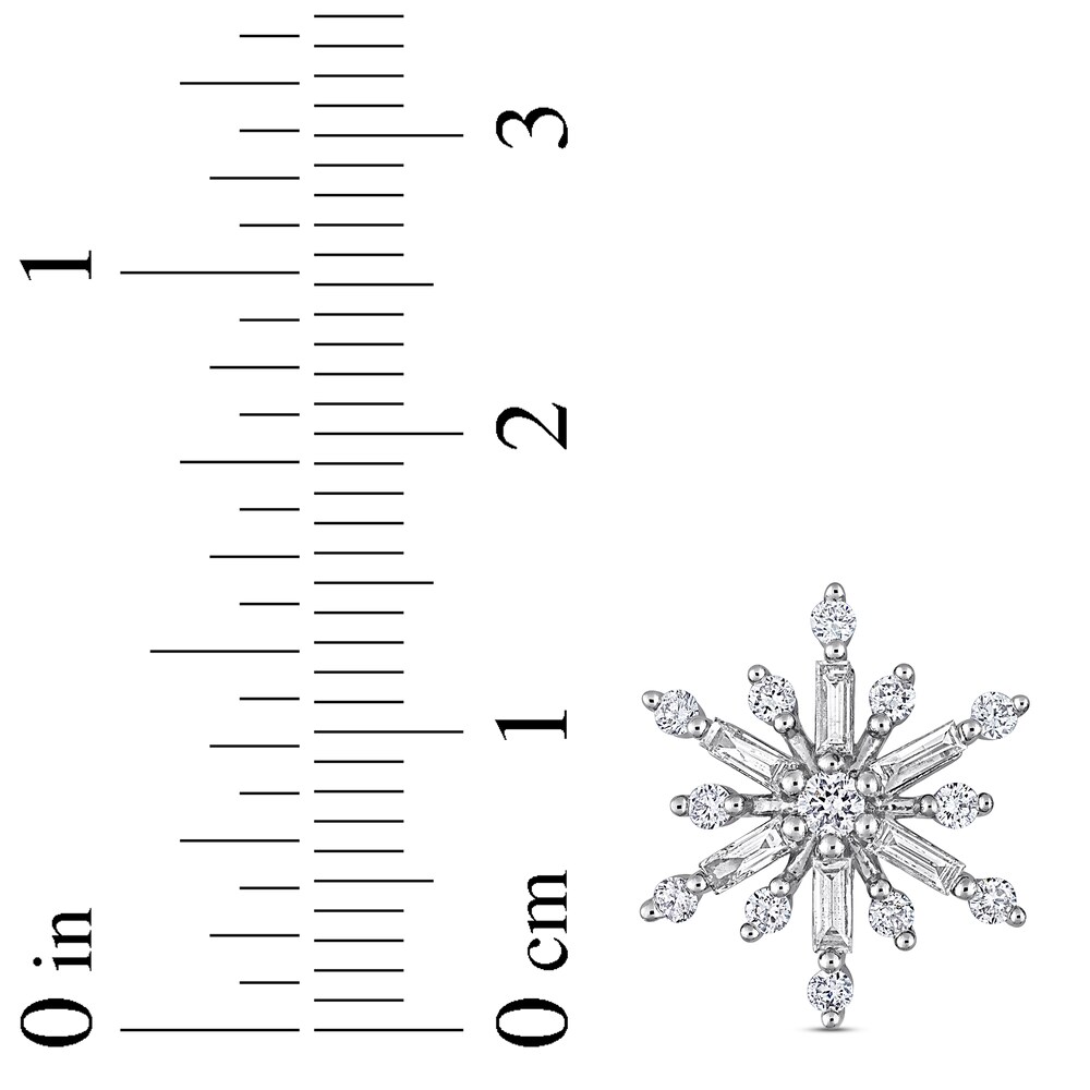 Diamond Snowflake Earrings 1/2 ct tw Round 14K Yellow Gold kYGZyg5C Diamond Snowflake Earrings 1/2 ct tw Round 14K Yellow Gold kYGZyg5C