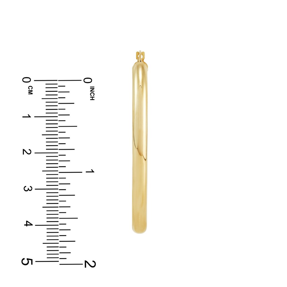 Tube Hoop Earrings 10K Yellow Gold 35mm kfL5lQMW Tube Hoop Earrings 10K Yellow Gold 35mm kfL5lQMW