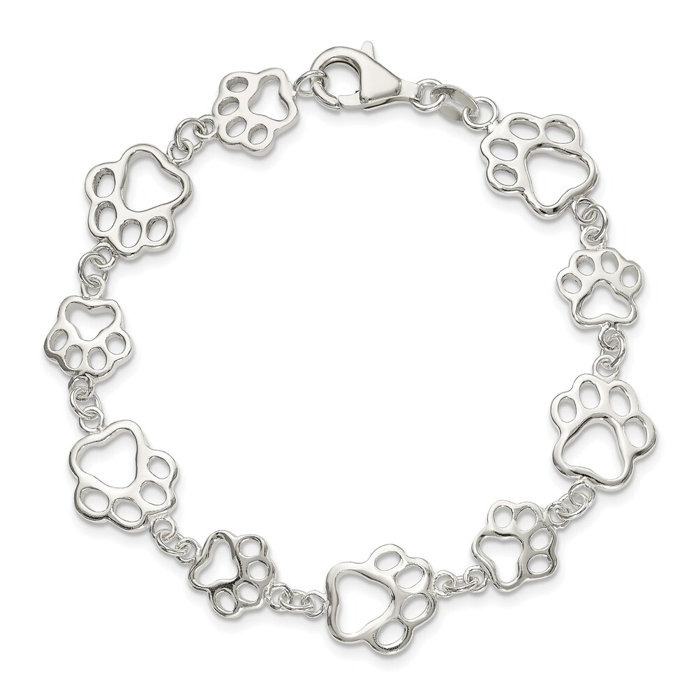 Paw Print Bracelet Sterling Silver lPMhhpAU Paw Print Bracelet Sterling Silver lPMhhpAU