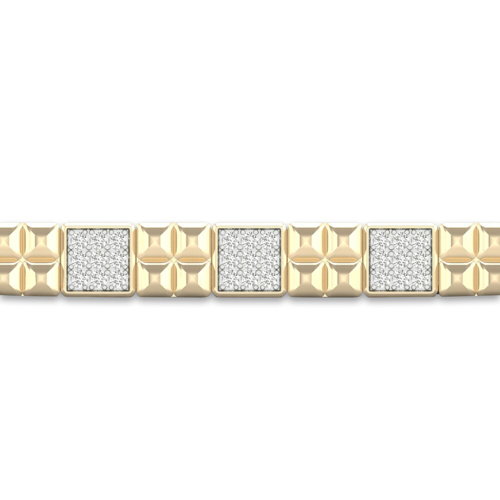 Men\'s Lab-Created Diamond Bracelet 3 ct tw Round 14K Yellow Gold lSOd2l0c Men\'s Lab-Created Diamond Bracelet 3 ct tw Round 14K Yellow Gold lSOd2l0c