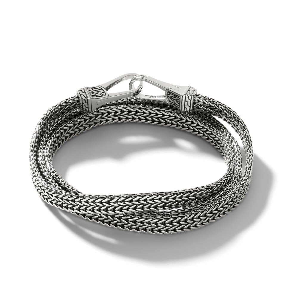 John Hardy Men\'s Triple Wrap Bracelet Sterling Silver lStH58Ir John Hardy Men\'s Triple Wrap Bracelet Sterling Silver lStH58Ir