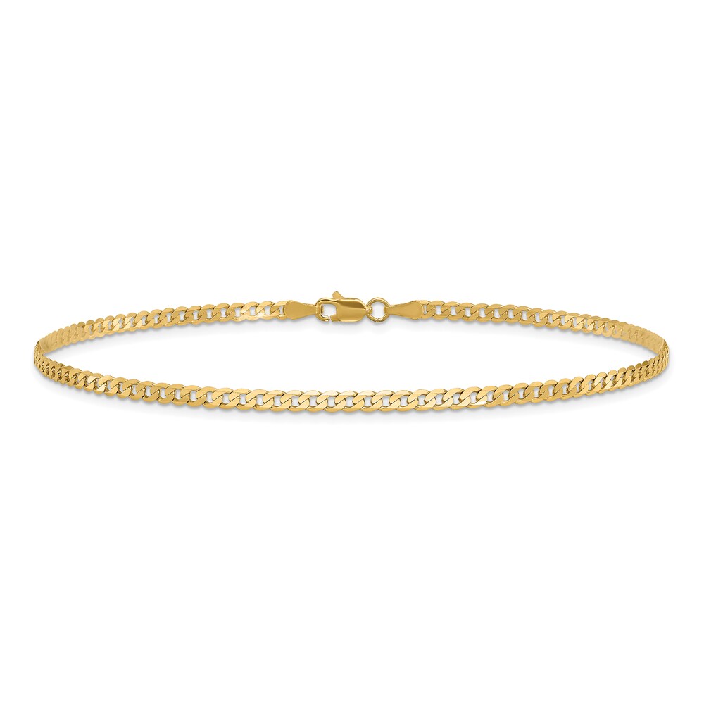 Beveled Curb Chain Anklet 14K Yellow Gold 9" lTuxS1rj Beveled Curb Chain Anklet 14K Yellow Gold 9" lTuxS1rj