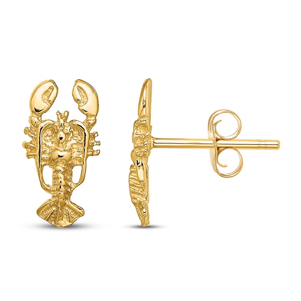 2-D Lobster Stud Earrings 14K Yellow Gold ld8QkLFz 2-D Lobster Stud Earrings 14K Yellow Gold ld8QkLFz
