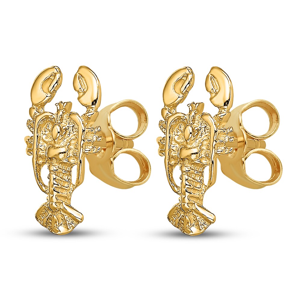 2-D Lobster Stud Earrings 14K Yellow Gold ld8QkLFz 2-D Lobster Stud Earrings 14K Yellow Gold ld8QkLFz