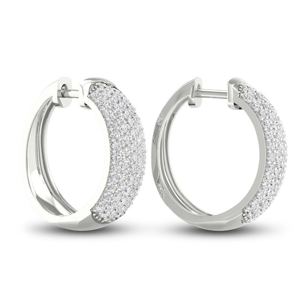 Lab-Created Diamond Earrings 3 ct tw Round 14K White Gold lfpnh4eX Lab-Created Diamond Earrings 3 ct tw Round 14K White Gold lfpnh4eX