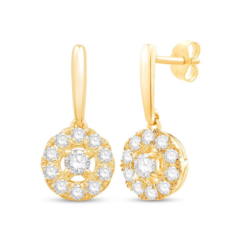 Hearts Desire Diamond Earrings 3/4 ct tw Round 18K Yellow Gold lhovNgmz Hearts Desire Diamond Earrings 3/4 ct tw Round 18K Yellow Gold lhovNgmz
