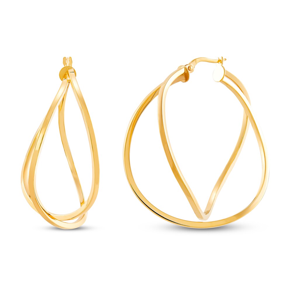 Italia D'Oro Curved Crossover Hoop Earrings 14K Yellow Gold lpx5eQba Italia D'Oro Curved Crossover Hoop Earrings 14K Yellow Gold lpx5eQba