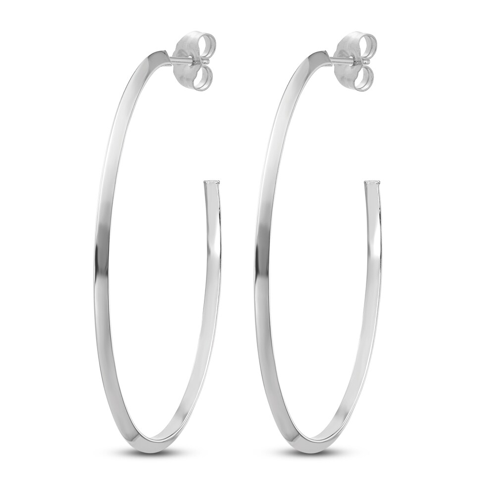 Oval Dangle Earrings 14K White Gold ltfKeW6s