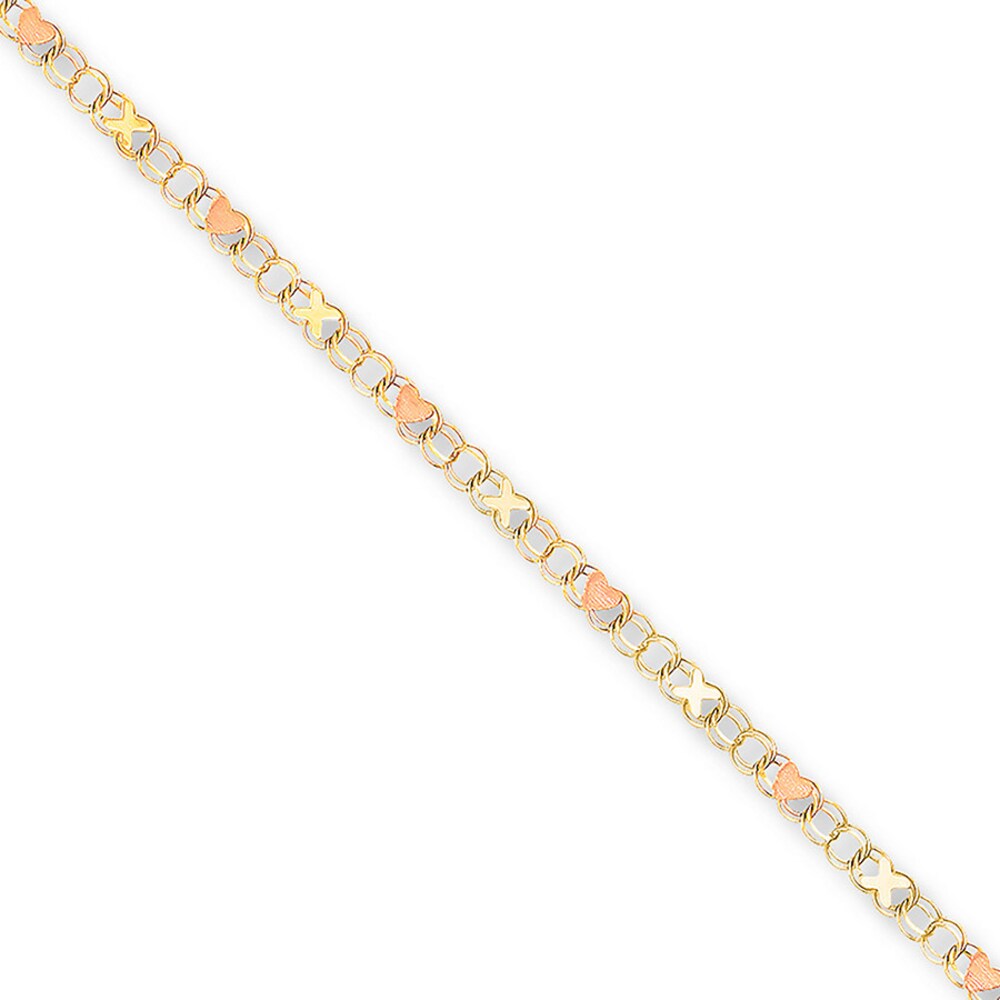 Love & Kisses Anklet 14K Yellow Gold lts5lg95