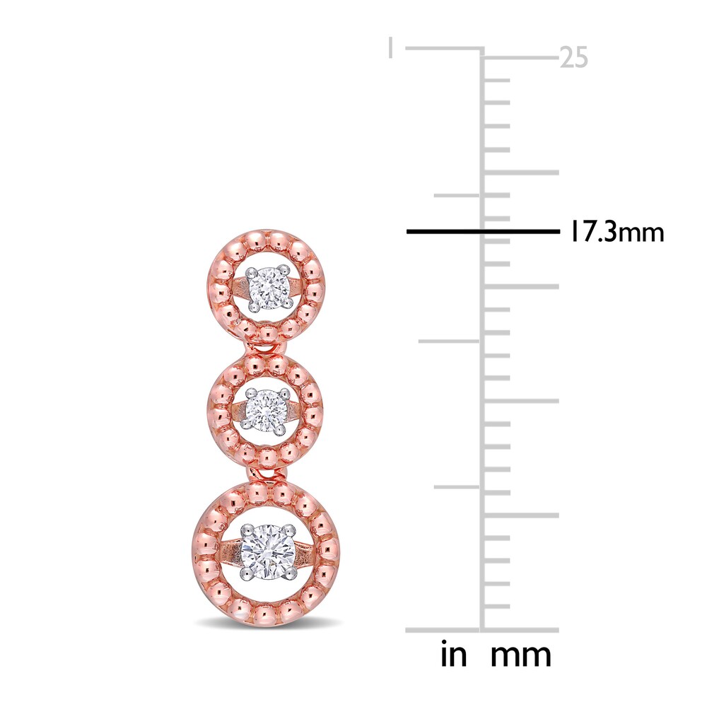 Diamond Drop Earrings 1/5 ct tw Round 14K Two-Tone Gold lwHeurFd Diamond Drop Earrings 1/5 ct tw Round 14K Two-Tone Gold lwHeurFd