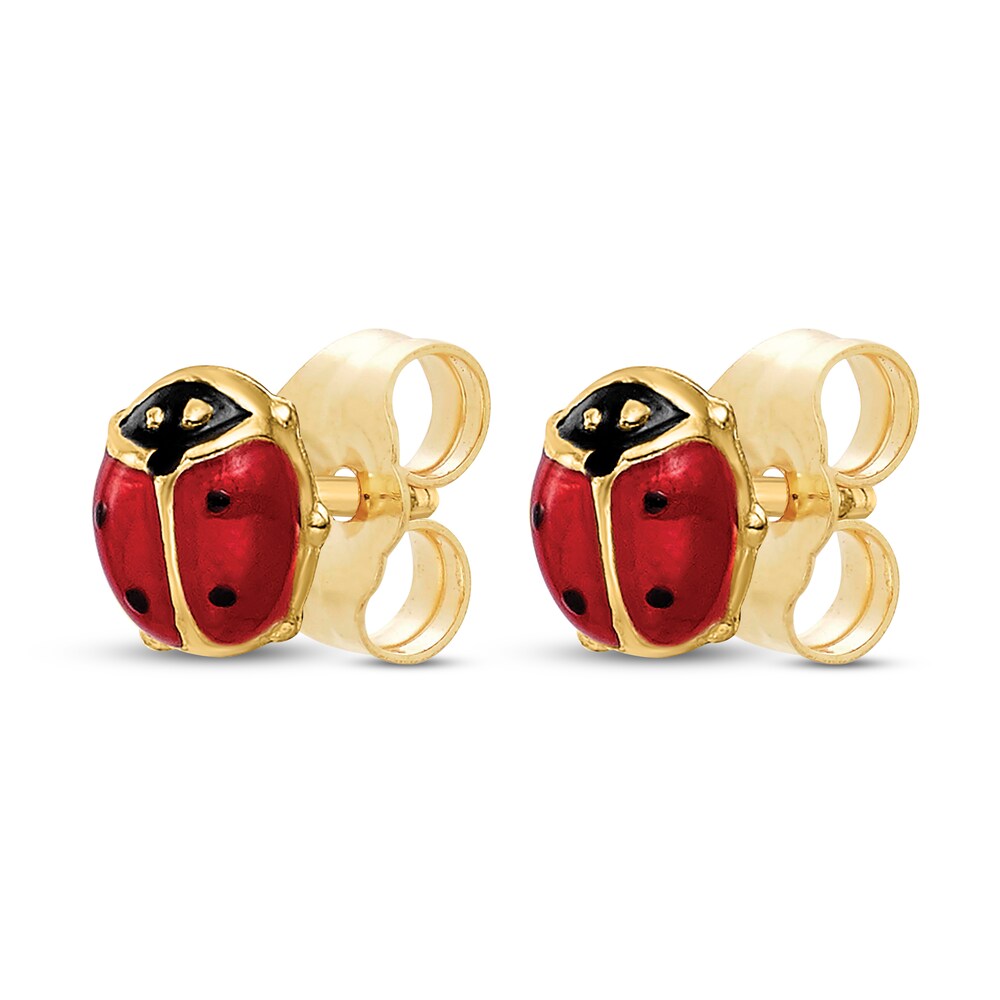 Ladybug Stud Earrings 14K Yellow Gold lxbZi3KC Ladybug Stud Earrings 14K Yellow Gold lxbZi3KC